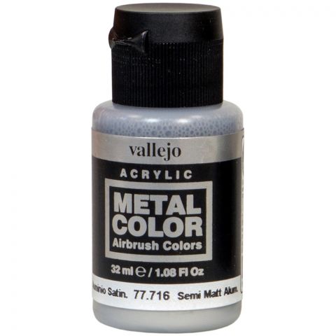Краска Vallejo Metal Color: Semi Matt Aluminium 77.721 (32 мл)